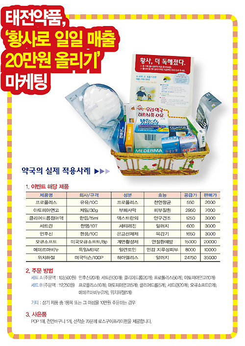 "황사특수, 일일 매출 20만원 올리기"