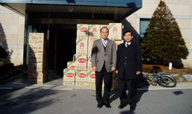 도우회, 송천한마음 집에 위생용품 전달
