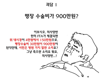 맹장수술비 900만원…'FTA 괴담'의 진실