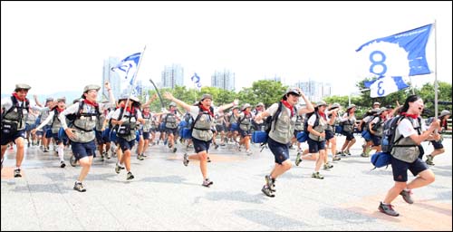 박카스 국토대장정 대학생 대원 139명 완주  