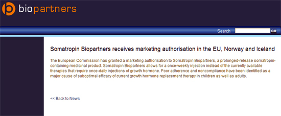 LG생과 1주 제형 인성장호르몬, EU시판허가 받아
