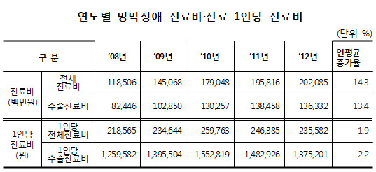 망막장애 총진료비 연 14%↑…환자 증가율도 12%↑