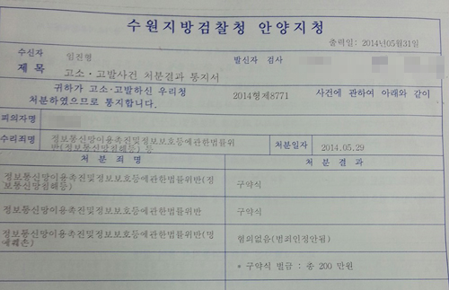 약사 커뮤니티 무단 도용 기자 벌금처분