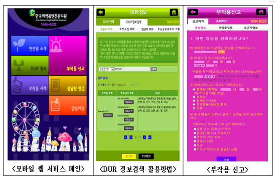 "최신 DUR 정보, 모바일 웹으로 확인하세요"
