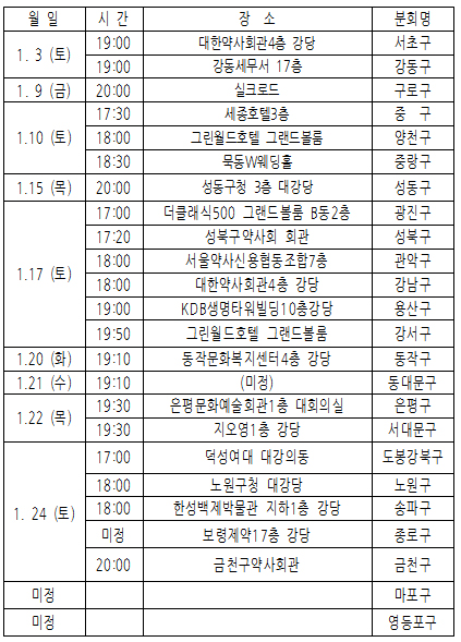 1월17일은 '총회의 날'…서울·경기 17개 분회서 개막