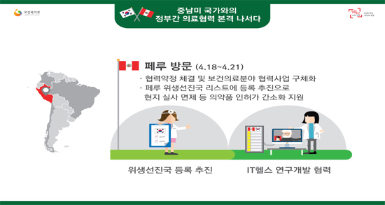 페루 위생선진국에 한국등록…의약품 3개월내 허가