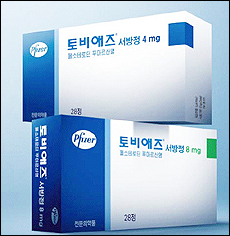 토비애즈, 인두염·식욕감퇴·혈뇨 등 이상반응 보고