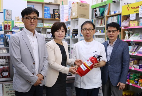 광진구약, 회원약국 노후 소화기 교체