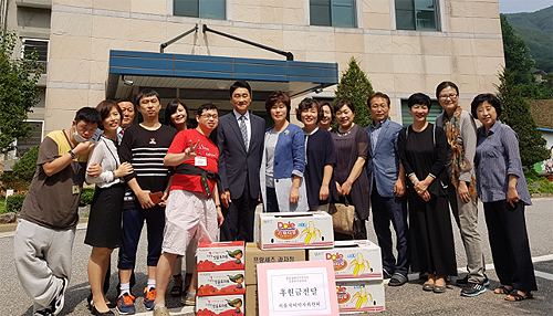 서울시약, 송천 한마음의집 성금 전달