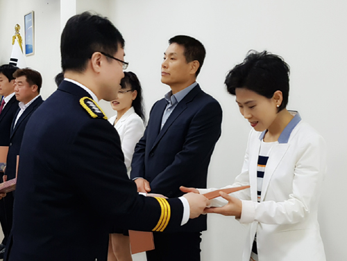 은평구약 우경아 회장, 경찰청장 감사장 받아 