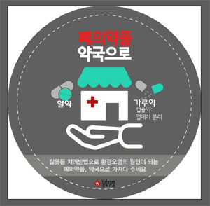대학생, 약국 폐의약품 수거 홍보 스티커 제작