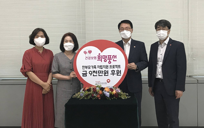 건보공단, 한부모가족 희망풍선 전국 8개 시설 지원