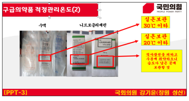 강기윤 "니트로글리세린 포장, PCP 알루미늄으로 바꿔야"