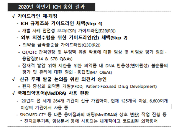 식약처, 하반기 ICH 정기총회 결과 공개…가이드라인 제정