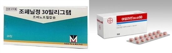 고혈압약 조페닐·아달라트오로스60, 영구 공급 중단