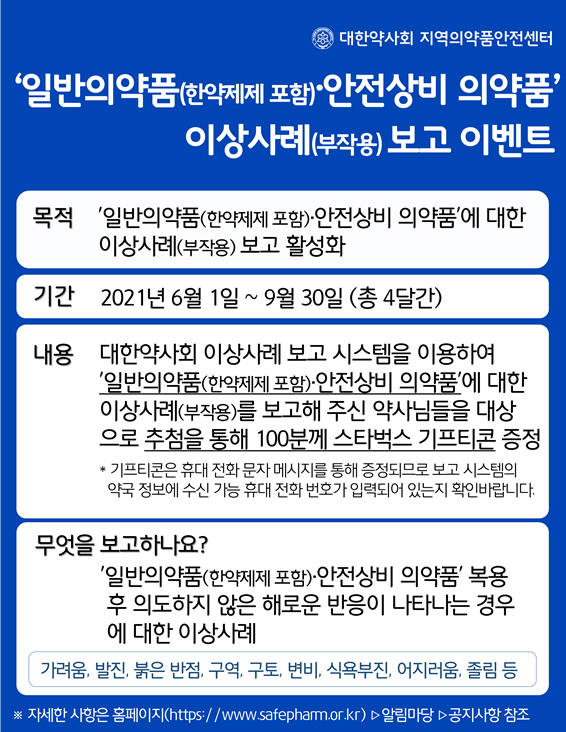 의약품안전센터, 이상사례 보고 활성화 이벤트