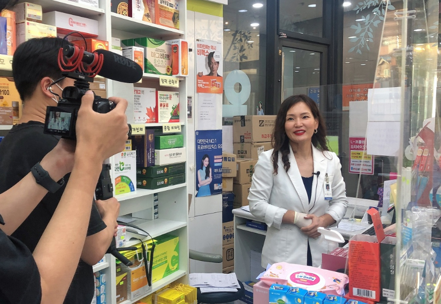 마포구약, 온라인 진로박람회 '약사직업 체험 멘토영상' 촬영